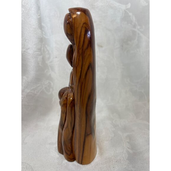 Holy Land Olive Wood Mary Joseph Baby Jesus Handcarved 6” tall - Picture 2 of 6